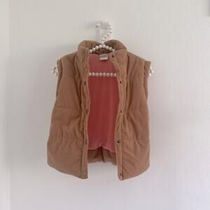 Corduroy Vest for kids Sleeveless school uniform Puffer Jacket Sz 8